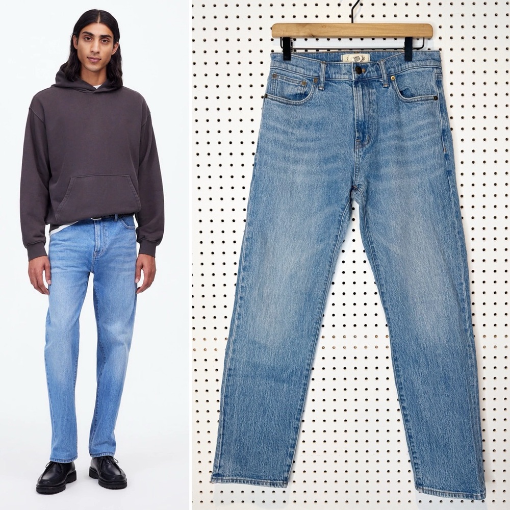 Madewell Men's Straight Jeans in Light Blue